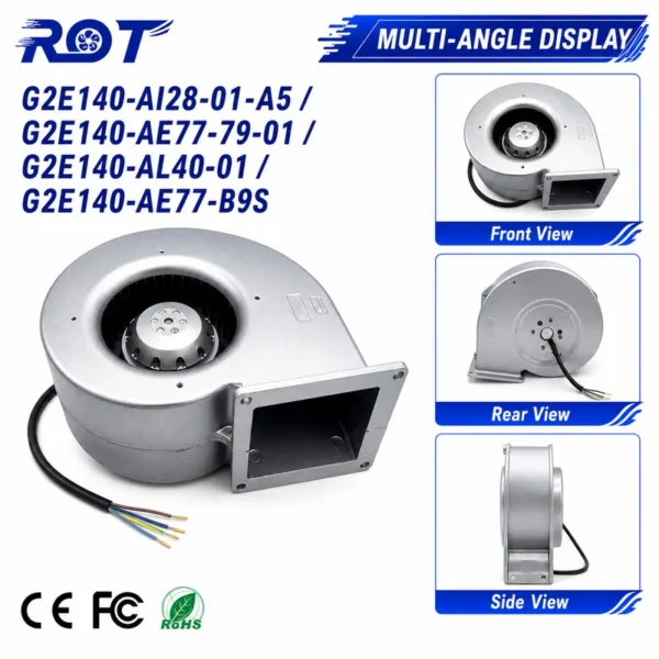 Centrifugal Blower, G2E140-AE77-B9S, 230VAC, 105W, 1400RPM - view 6