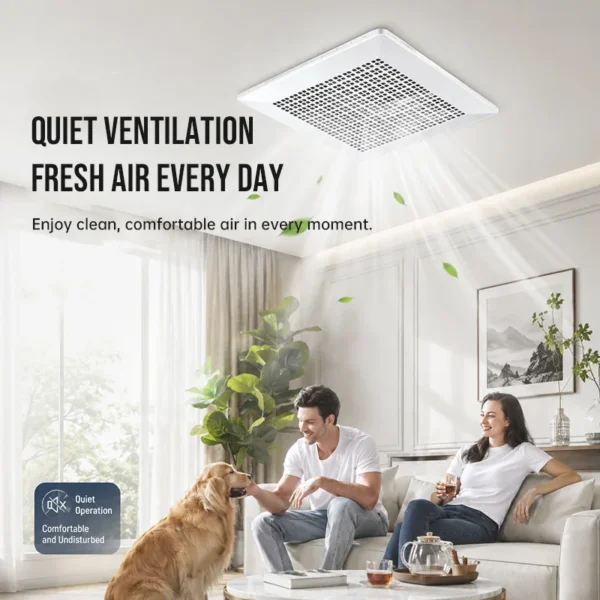 Centrifugal Ceiling Exhaust Fan, BPT, 220 V, Corded Electric - view 6