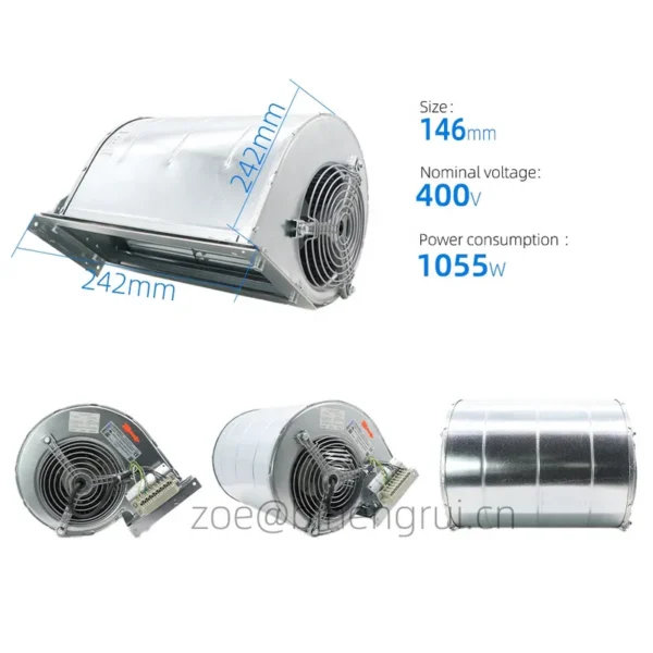 Centrifugal Cooling Fan, D2D160-CE02-11, 230V, 1.9A, 700W - view 2