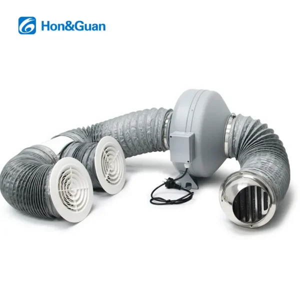 Centrifugal Duct Fan, 220-240V, Corded Electric - view 5