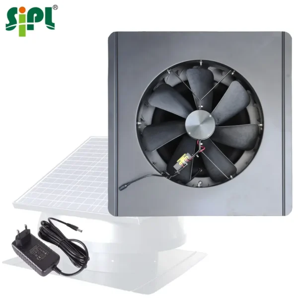 Centrifugal Eco Air Blower, HVAC, 60W, Solar, Roof - view 3