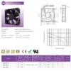 Centrifugal Exhaust Cooling Fan, AM9225HEC, 115/230V, 0.06A - view 5