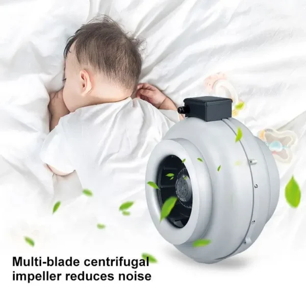 Centrifugal Fan, 110v, 220v, Inline, Plastic - view 6