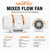 Centrifugal Fan, 12", 2-speed, Plastic, Inline - view 2