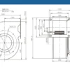 Centrifugal Fan, 140MM, 12/24/48/310V, Plastic, PA66 - view 5