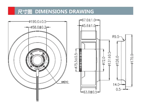 Centrifugal Fan, 190Mm, 24V, 120W - view 4