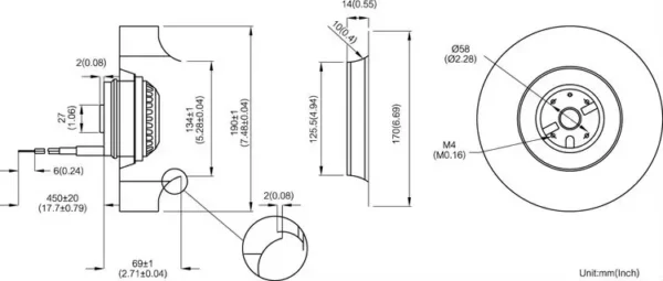 Centrifugal Fan, 190x69mm, 120v - view 4