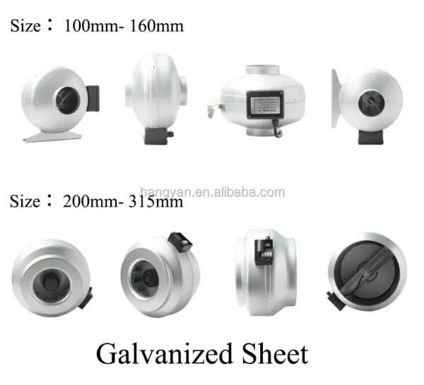Centrifugal Fan, 200mm, Inline - view 6