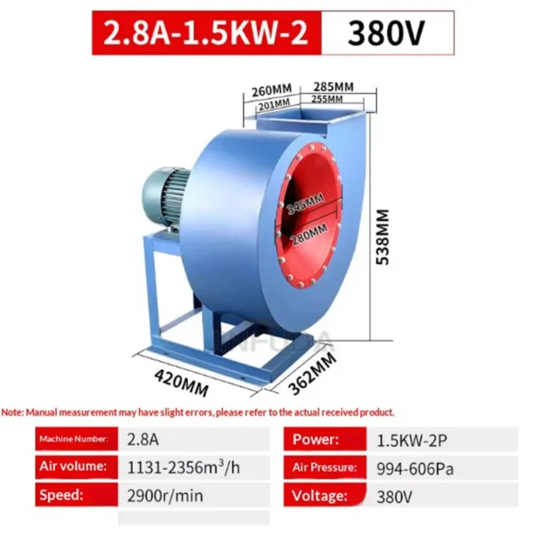 Centrifugal Fan, 220 V, Electric - view 3