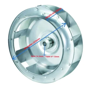 Centrifugal Fan, 225mm, 230V, 110 V, Stainless Steel, 70mm