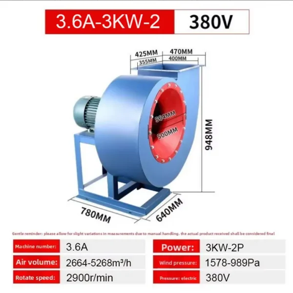 Centrifugal Fan, 4-72, 220V - view 5