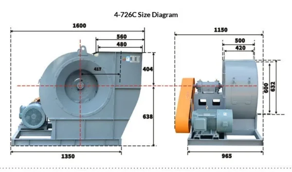 Centrifugal Fan, 4-72C, Explosion-Proof, Steel - view 6