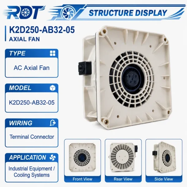 Centrifugal Fan, 400V, K2D250-AB32-05, HVAC - view 2