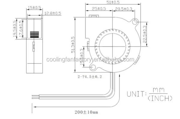 Centrifugal Fan, 50mm, 5015, 5V, 12V - view 4