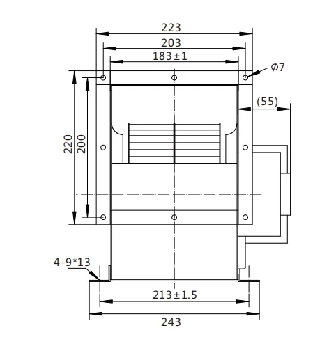 Centrifugal Fan, 7-5, 230V, HVAC - view 6