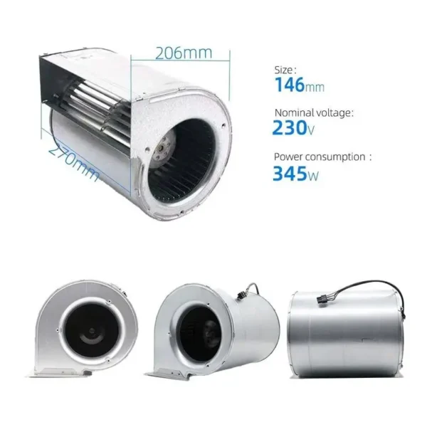 Centrifugal Fan, D2D146-AA28-28, 146mm, 230V, 345W - view 2