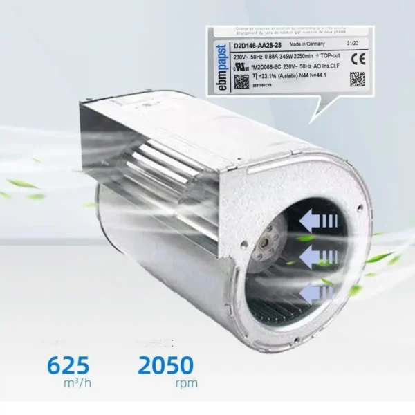 Centrifugal Fan, D2D146-AA28-28, 146mm, 230V, 345W - view 3