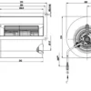 Centrifugal Fan, D2D146-AA28-28, 146mm, 230V, 345W - view 4