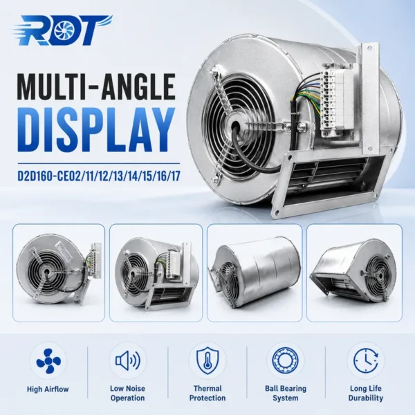 Centrifugal Fan, D2D160-CE02-11, 230 V, Corded Electric - view 5