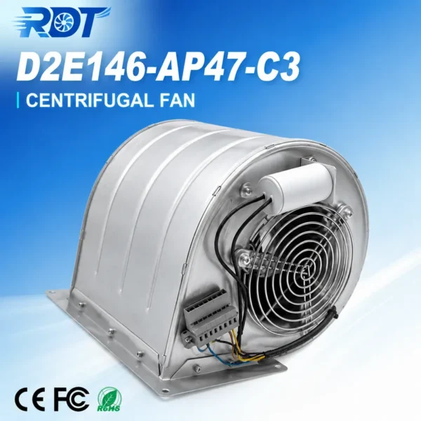 Centrifugal Fan, D2E146-AP47-C3, 230 V, Corded Electric