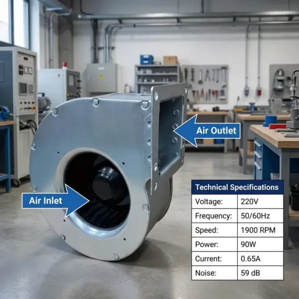 Centrifugal Fan, F3P140-EC072-050, 220V, 50/60HZ, 140mm - view 3