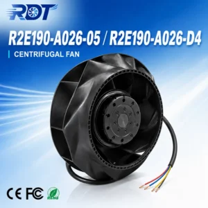 Centrifugal Fan, Plastic, R2E190-A026-05, 230V, 0.26A