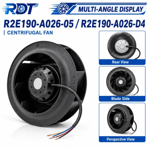 Centrifugal Fan, Plastic, R2E190-A026-05, 230V, 0.26A - view 6
