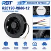 Centrifugal Fan, R2E190-RB86-12, 190mm, VFD, Inverter - view 5