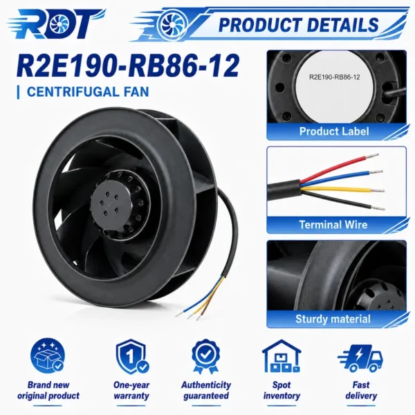 Centrifugal Fan, R2E190-RB86-12, 190mm, VFD, Inverter - view 5