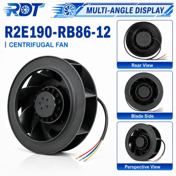 Centrifugal Fan, R2E190-RB86-12, 190mm, VFD, Inverter - view 6