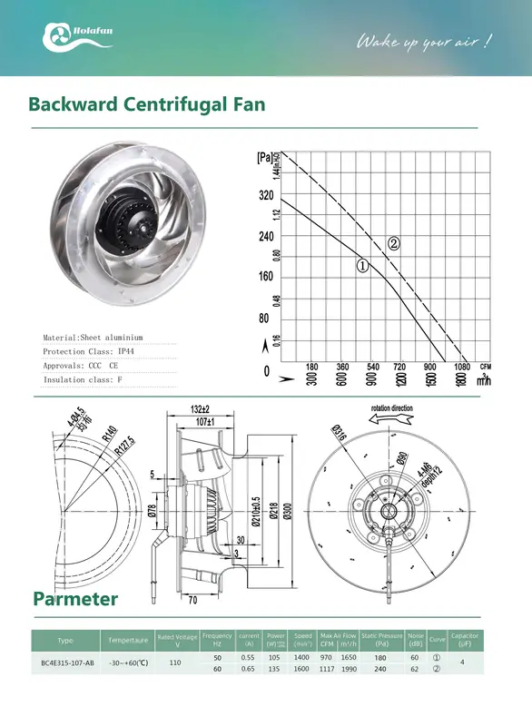 Centrifugal Fan, Radial, Aluminum - view 6