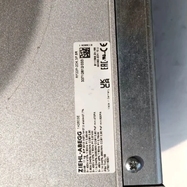 Centrifugal Fan, RF22P-2DK.3F.5R, 220V-400V, 490W, PLC - view 2