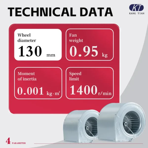 Centrifugal Fan, SYP130, Max 1300cfm, Stainless Steel - view 4