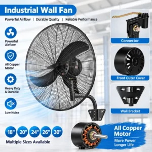 Centrifugal Fans, 3-Speed, 90-190W, Metal