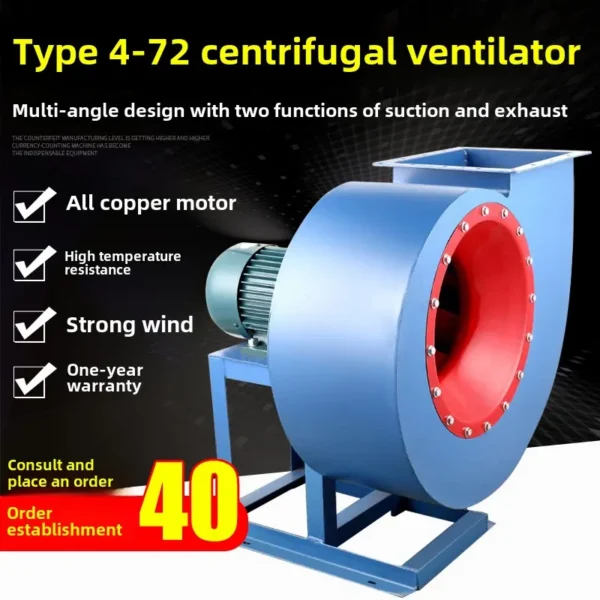 Centrifugal Induced Draft Fan, 4-72, 380 V, 1000m³ - view 6