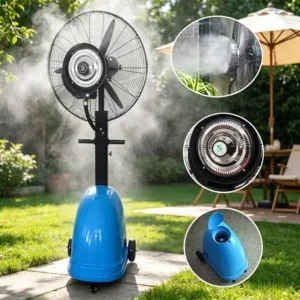 Centrifugal Water Mist Fan, 3-Speed, 260, Metal