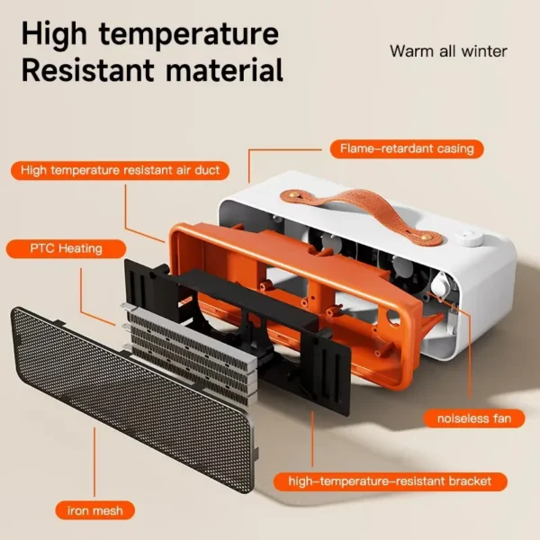 Ceramic Desktop Space Heater, Portable, PTC - view 3