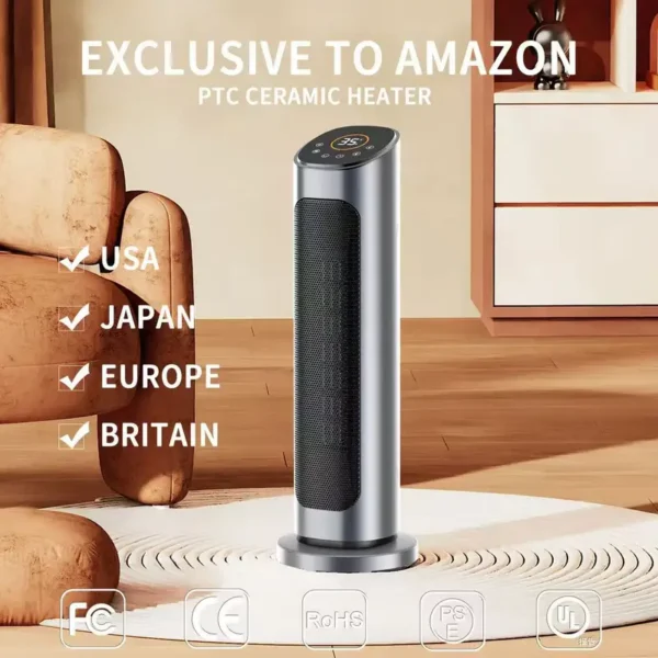 Ceramic Portable Electric Fan, PTC, 2000W