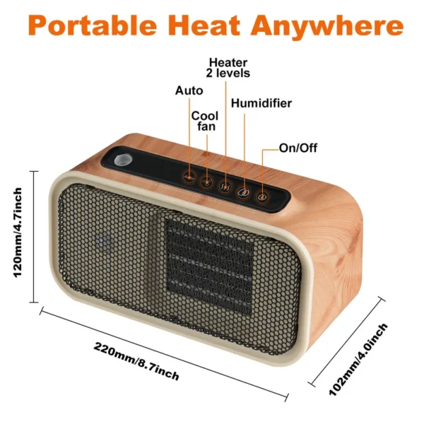 Ceramic Smart Home Heater, Portable, PTC - view 5