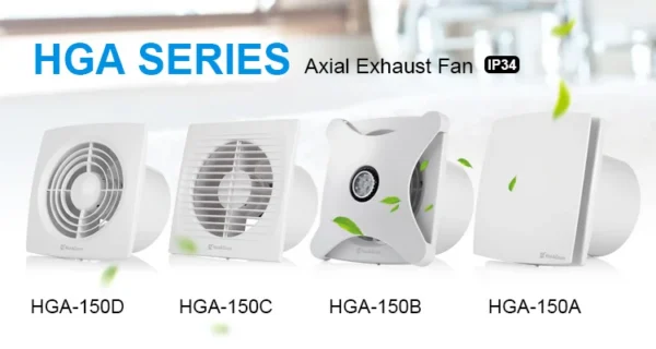 Certified Bathroom Exhaust Fan, 295m³, Electric - view 5