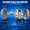 Certified Shaded Pole Motor, CCC, Electric, Metal - view 3