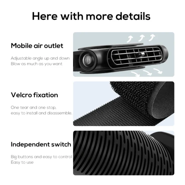 Cf03 Portable Cooling Fan, MEMO, 5V, 2A, ABS - view 5