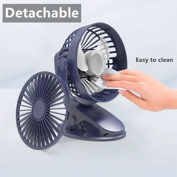 Charging Mini Clip Fan, 5V, Portable - view 4