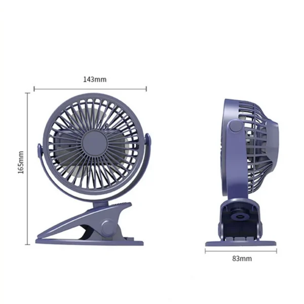 Charging Mini Clip Fan, 5V, Portable - view 5
