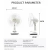 Charging Table Portable Fan, Solar, 6v, 8w - view 4