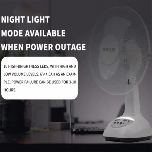 Charging Table Portable Fan, Solar, 6v, 8w - view 5