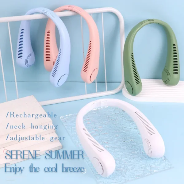 Charging Wearable Neck Fan, DD5616, USB, Portable - view 2