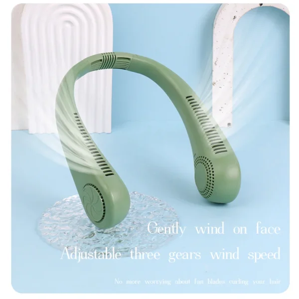 Charging Wearable Neck Fan, DD5616, USB, Portable - view 3