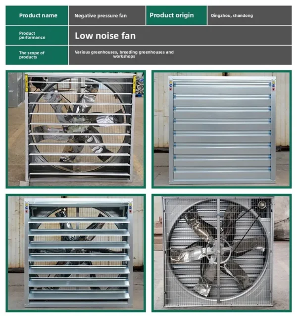 Chicken Coop Ventilation Fan, Stainless, Steel, 380V, Wall - view 3