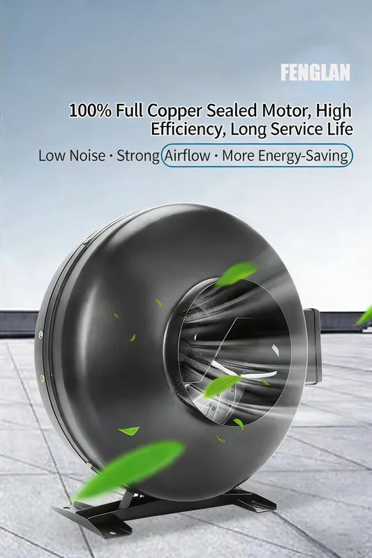 Circular Centrifugal Exhaust Fan, 220 V, Carbon Steel - view 4